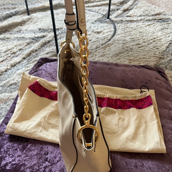 Tory Burch Leather Shoulder Bag - Cream/Natural - Picture 4 of 6